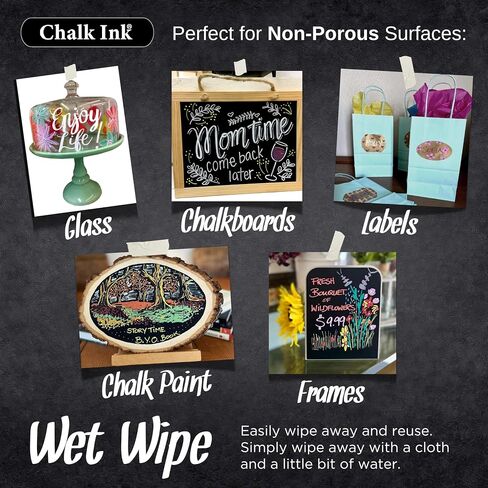 Chalk Ink 6mm Commercial Wet Wipe Markers, 4-Pack, White (6mmComm4WW) in Saudi Arabia