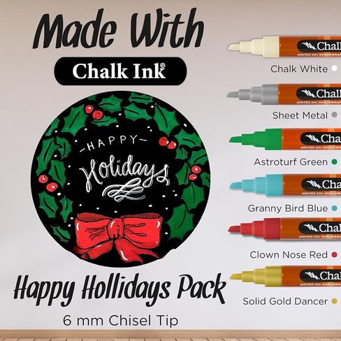 Chalk Ink 6mm Commercial Wet Wipe Markers, 4-Pack, White (6mmComm4WW) in Saudi Arabia