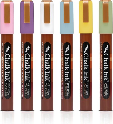 Chalk Ink 6mm Commercial Wet Wipe Markers, 4-Pack, White (6mmComm4WW) in Saudi Arabia