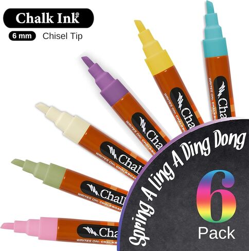 Chalk Ink 6mm Commercial Wet Wipe Markers, 4-Pack, White (6mmComm4WW) in Saudi Arabia