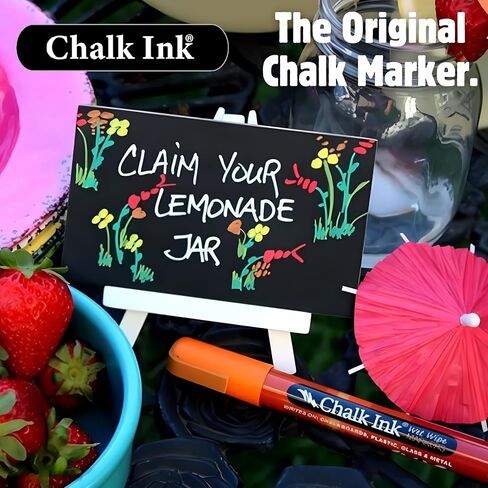 Chalk Ink 6mm Commercial Wet Wipe Markers, 4-Pack, White (6mmComm4WW) in Saudi Arabia