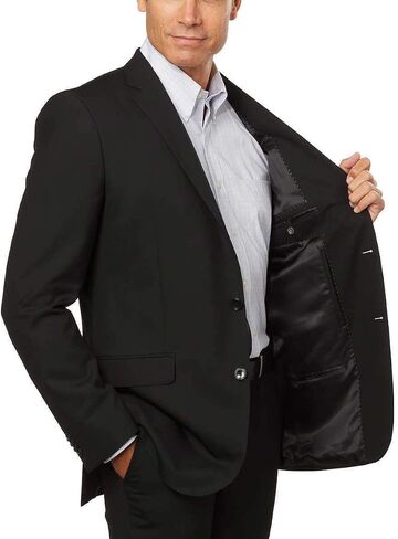 Kenneth Cole Men's Sport Coat Travel Suit Jacket (46R, Black) in Saudi Arabia