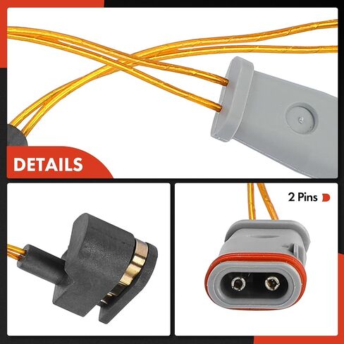 A-Premium Front Driver Pad Pad Wear Sensor متوافق مع Mercedes-Benz E500 2005-2006 ، AWD ، 2-PC-استبدال# 2115401517 in Kuwait
