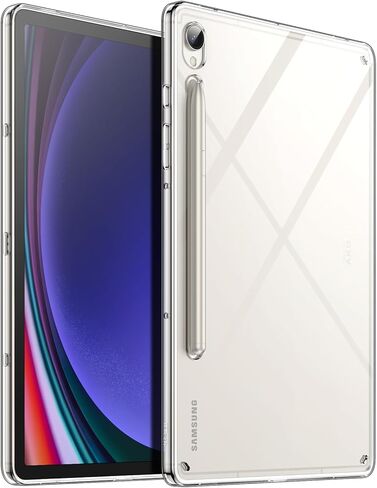JETech Clear Case for Samsung Galaxy Tab S9 Ultra 14.6-Inch, Anti-Yellowing Transparent Shockproof Slim Tablet Cover with Hard PC Back and Soft TPU Bumper, Support S Pen Wireless Charging (Clear) in Saudi Arabia