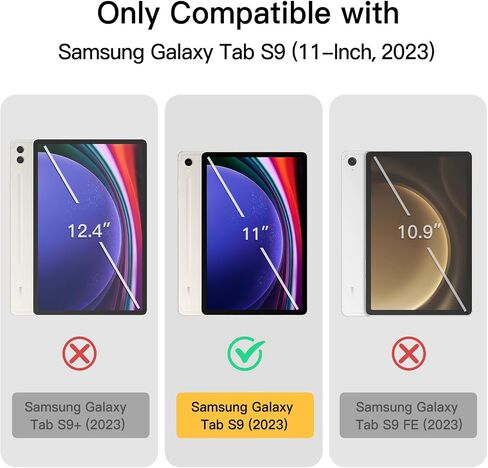 JETech Clear Case for Samsung Galaxy Tab S9 Ultra 14.6-Inch, Anti-Yellowing Transparent Shockproof Slim Tablet Cover with Hard PC Back and Soft TPU Bumper, Support S Pen Wireless Charging (Clear) in Saudi Arabia