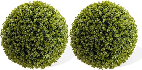 Topiary Ball 2 PCS ، Cedar Topiary Balls Calls Garden Certies كرات زخرفية لحديقة الفناء في الهواء الطلق والداخلية ، زفاف الزفاف ، 21.5 بوصة in Kuwait