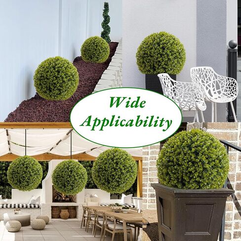 Topiary Ball 2 PCS ، Cedar Topiary Balls Calls Garden Certies كرات زخرفية لحديقة الفناء في الهواء الطلق والداخلية ، زفاف الزفاف ، 21.5 بوصة in Kuwait