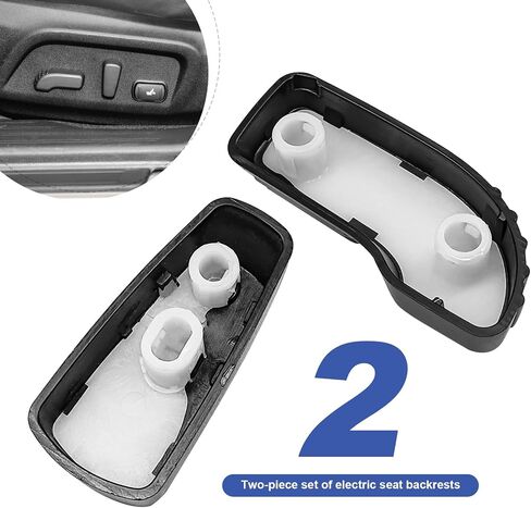 2Pcs Left Side Power Seat Backrest Adjustment Switch Cover – Compatible with Nissan Altima (2004-2020) & Murano (2011-2021) – Black in Saudi Arabia