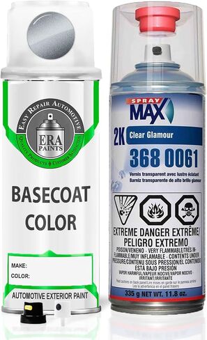 ERA Paints LX7P - Tornado Gray Metallic for AUDI Exact Match Automotive Spray Paint Spray - Pro Kit w/ 2K 3680061 Clearcoat in Saudi Arabia