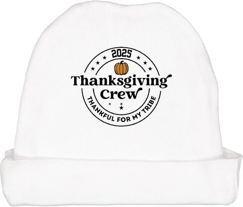 inktastic 2025 Thanksgiving Crew - Thankful for My Tribe Baby Beanie Hat in Saudi Arabia