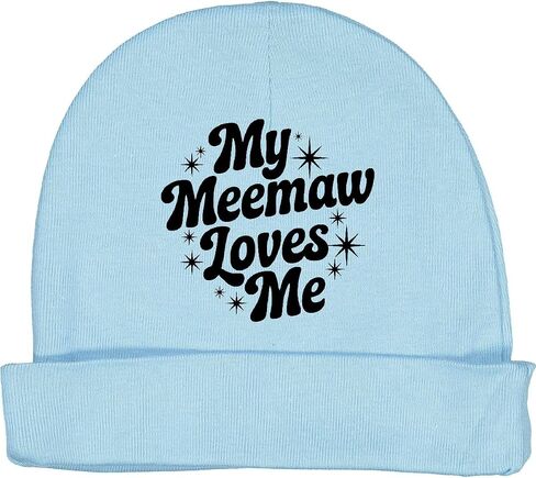 inktastic My Meemaw Loves Me Grandchild Quote Baby Beanie Hat in Saudi Arabia