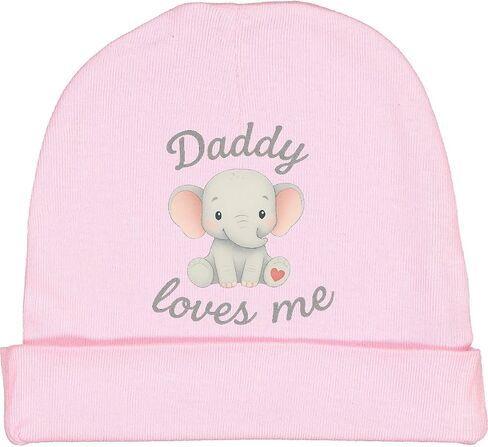 inktastic Daddy Loves Me Cute Elephant Baby Beanie Hat in Saudi Arabia