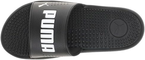 PUMA Men's Softride Massage Slide Sandals, Black-White, 8 in Saudi Arabia