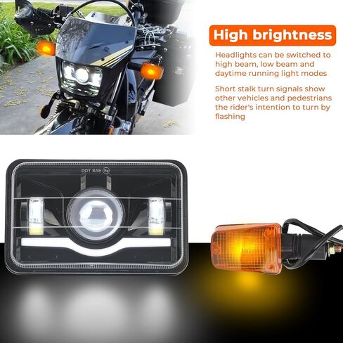 مجموعة المصابيح الأمامية LED Motoparty لسوزوكي DR-650 مع ضوء إشارة الدوران الأمامي والخلفي in Kuwait