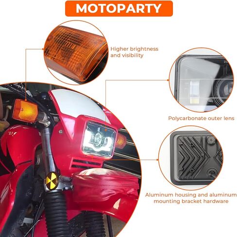 مجموعة المصابيح الأمامية LED Motoparty لسوزوكي DR-650 مع ضوء إشارة الدوران الأمامي والخلفي in Kuwait