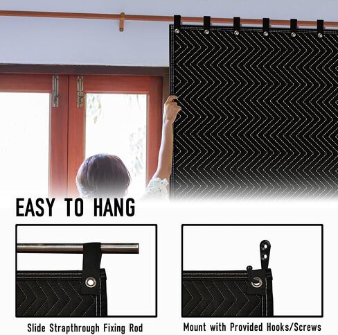 Large Sound Dampening Blanket,96" x 80" Sound Absorbing Studio Blanket,Noise Cancelling Studio Acoustic Blanket Curtain/Light Blocker/Moving Blanket in Saudi Arabia