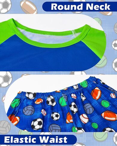 Boys Pajamas Cozy Soft Long Sleeves Top and Pants 2 Piece Cool Pjs Pajamas Set Big Boys Sleepwear Size 8-14 in Kuwait