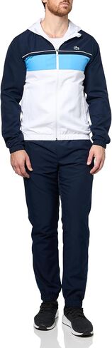Lacoste Men's Sport Diamond Taffeta Sport Tracksuit, Navy Blue/White/Argentine Blue, Medium in Saudi Arabia