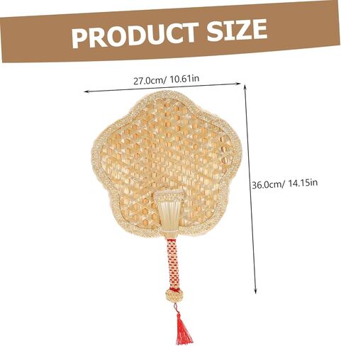 Handmade Straw Vintage Fan Hand Woven Portable Handheld Fan for Travel Home Wedding Random Style in Saudi Arabia