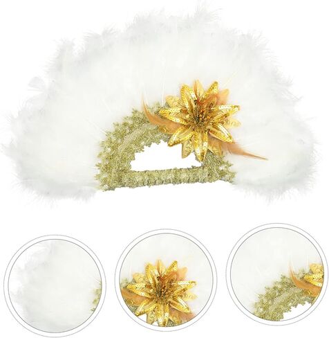 Healifty Wedding Plume Fan for Bridal Party Decore Handheld Decor in Kuwait