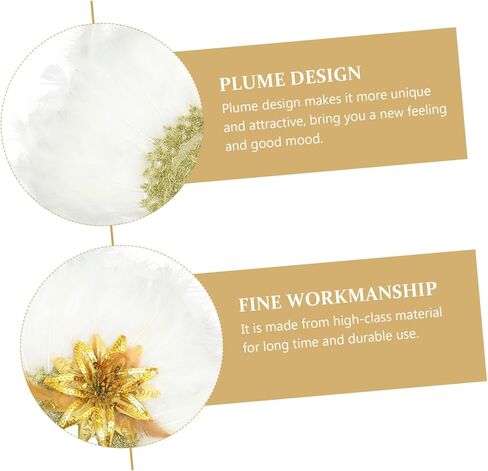 Healifty Wedding Plume Fan for Bridal Party Decore Handheld Decor in Kuwait