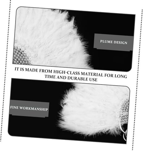 Wedding Plume Fan for Women Unique Handheld Stage Performance Fan Elegant Bridal Accessory for Unforgettable Weddings and Special Occasions present Choice for Friends and Family in Saudi Arabia