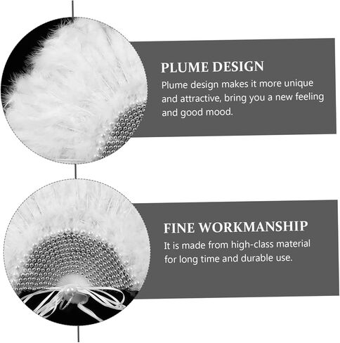 Wedding Plume Fan for Women Unique Handheld Stage Performance Fan Elegant Bridal Accessory for Unforgettable Weddings and Special Occasions present Choice for Friends and Family in Saudi Arabia