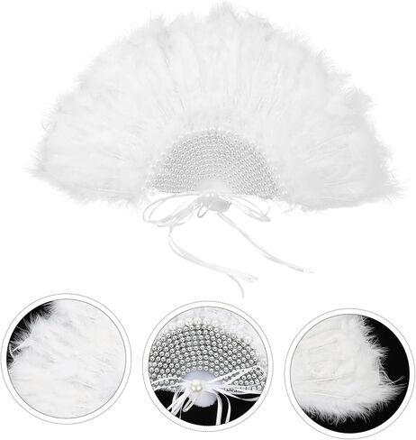 Wedding Plume Fan for Women Unique Handheld Stage Performance Fan Elegant Bridal Accessory for Unforgettable Weddings and Special Occasions present Choice for Friends and Family in Saudi Arabia