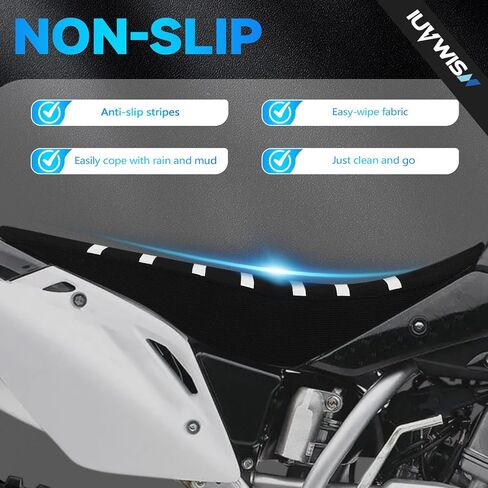 غطاء مقعد عالمي للدراجة الترابية أغطية مقعد ناعمة للدراجة النارية ل CRF YZF YZ EXC SX KLX KX TTR معظم Motorcross Black in Saudi Arabia