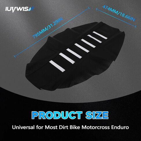 غطاء مقعد عالمي للدراجة الترابية أغطية مقعد ناعمة للدراجة النارية ل CRF YZF YZ EXC SX KLX KX TTR معظم Motorcross Black in Saudi Arabia