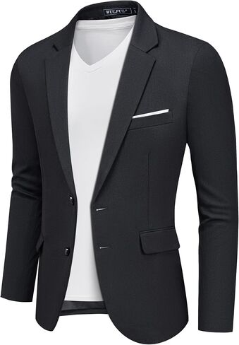WULFUL Mens Casual Blazer Suit Jackets Slim Fit Two Button Sport Coats Lightweight Business Jacket in Saudi Arabia