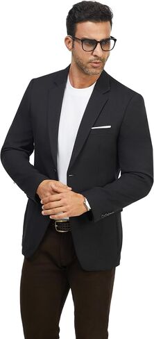 WULFUL Mens Casual Blazer Suit Jackets Slim Fit Two Button Sport Coats Lightweight Business Jacket in Saudi Arabia