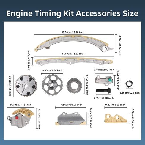 Engine Timing Chain Kit with Tensioner Camshaft Adjuster for 2008-2015 Honda Accord CR-V Civic Crosstour Acura ILX TSX 2.4 L 2354CC L4 DOHC # 14530-RAA-A01 14510-R40-A01 in Saudi Arabia