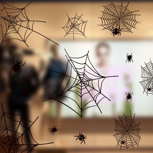 COLINGS WINDOW COLINGS 8 SHOETS BAT WINDOW شارات مخيفة سوداء عنكبوت وعنكبوت ويب ويب ويب. in Kuwait