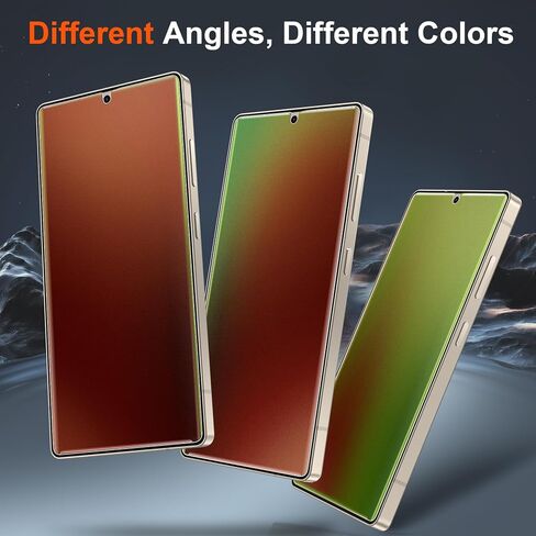 LYWHL 2 Pack for Samsung Galaxy S24 Ultra Privacy Screen Protector, Matte Gradient Colorful Anti-Blue Light Anti-Spy Full Adhesive Flexible Film, Compatible Fingerprint Sensitive Touch Bubble Free in Kuwait