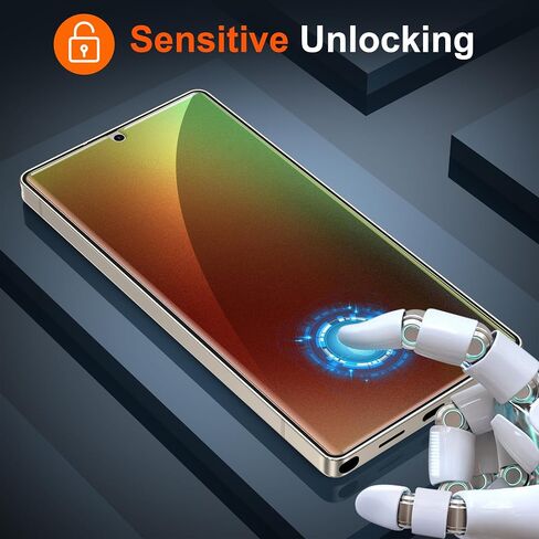 LYWHL 2 Pack for Samsung Galaxy S24 Ultra Privacy Screen Protector, Matte Gradient Colorful Anti-Blue Light Anti-Spy Full Adhesive Flexible Film, Compatible Fingerprint Sensitive Touch Bubble Free in Kuwait