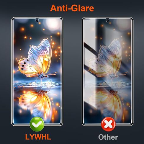 LYWHL 2 Pack for Samsung Galaxy S24 Ultra Privacy Screen Protector, Matte Gradient Colorful Anti-Blue Light Anti-Spy Full Adhesive Flexible Film, Compatible Fingerprint Sensitive Touch Bubble Free in Kuwait