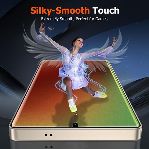 LYWHL 2 Pack for Samsung Galaxy S24 Ultra Privacy Screen Protector, Matte Gradient Colorful Anti-Blue Light Anti-Spy Full Adhesive Flexible Film, Compatible Fingerprint Sensitive Touch Bubble Free in Kuwait