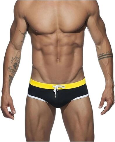 Swimming Trunks for Mens Summer Swimbottom Tether Low Rise Slacks Male Quick Dry Sporty Swim Trunks for Men in Kuwait