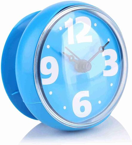 2PCS Suction Cup Wall Clock, Bathroom Clock,Shower Wall Clock, Waterproof Shower Clock with Suction Cup Wall Clock Battery Operated Waterproof Bathroom Shower Clock for Bathroom (Green) in Saudi Arabia
