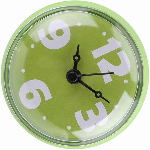 2PCS Suction Cup Wall Clock, Bathroom Clock,Shower Wall Clock, Waterproof Shower Clock with Suction Cup Wall Clock Battery Operated Waterproof Bathroom Shower Clock for Bathroom (Green) in Kuwait