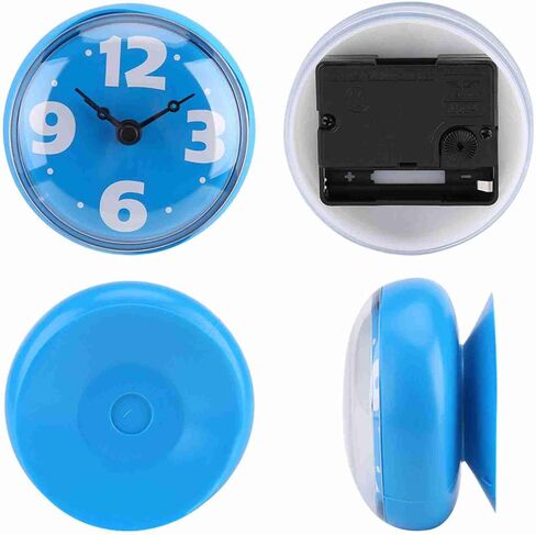 2PCS Suction Cup Wall Clock, Bathroom Clock,Shower Wall Clock, Waterproof Shower Clock with Suction Cup Wall Clock Battery Operated Waterproof Bathroom Shower Clock for Bathroom (Green) in Saudi Arabia