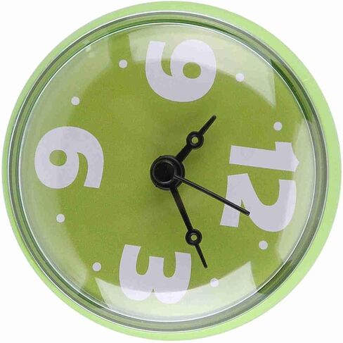 2PCS Suction Cup Wall Clock, Bathroom Clock,Shower Wall Clock, Waterproof Shower Clock with Suction Cup Wall Clock Battery Operated Waterproof Bathroom Shower Clock for Bathroom (Green) in Kuwait