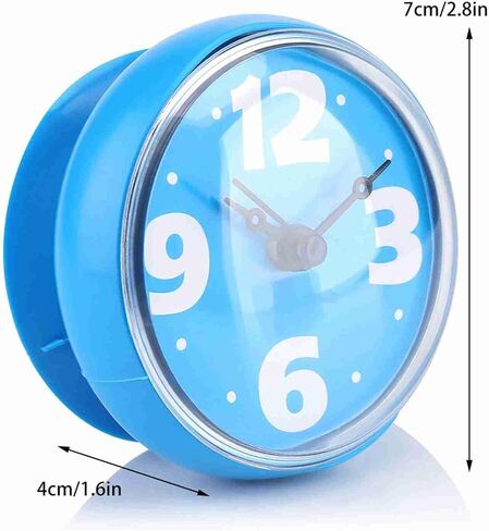 2PCS Suction Cup Wall Clock, Bathroom Clock,Shower Wall Clock, Waterproof Shower Clock with Suction Cup Wall Clock Battery Operated Waterproof Bathroom Shower Clock for Bathroom (Green) in Saudi Arabia
