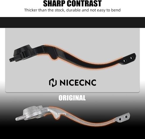 NICECNC Black and Orange CNC Motorcycle Brake Lever Brake Pedal Compatible with Husqvarna 701 Enduro/701 Supermoto 2016-2019, 690 Enduro R/690 SMC R 2011-2018, 7075 Aluminum, Anodized in Saudi Arabia