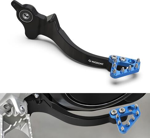 NiceCnc Black and Blue CNC دراجة نارية فرامل فرامل فرامل باك باك باكس متوافقة مع Husqvarna 701 Enduro/701 Supermoto 2016-2019 ، 690 Enduro R/690 SMC R 2011-2018 ، 7075 الألومنيوم ، Anodize in Saudi Arabia