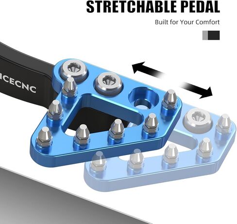 NiceCnc Black and Blue CNC دراجة نارية فرامل فرامل فرامل باك باك باكس متوافقة مع Husqvarna 701 Enduro/701 Supermoto 2016-2019 ، 690 Enduro R/690 SMC R 2011-2018 ، 7075 الألومنيوم ، Anodize in Saudi Arabia