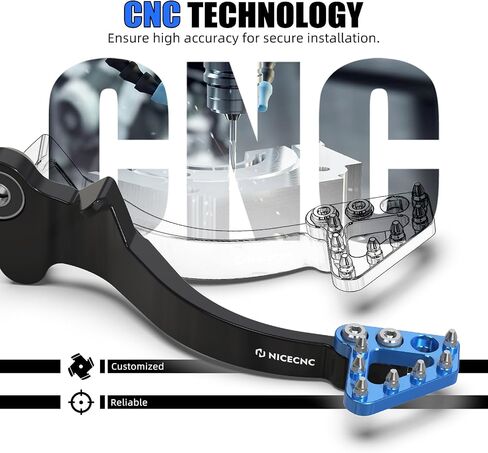 NiceCnc Black and Blue CNC دراجة نارية فرامل فرامل فرامل باك باك باكس متوافقة مع Husqvarna 701 Enduro/701 Supermoto 2016-2019 ، 690 Enduro R/690 SMC R 2011-2018 ، 7075 الألومنيوم ، Anodize in Saudi Arabia