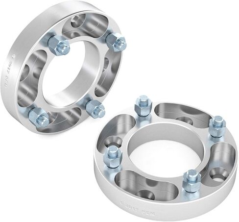RockTrix - 1 inch ATV Wheel Spacers (4x110, 74mm Bore, 10x1.25 Studs Nuts) Compatible with Honda Yamaha Suzuki Bombardier (Read Listing for Year Model Info) UTV V4 25mm Silver 2pcs in Saudi Arabia
