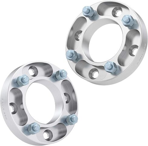RockTrix - 1 inch ATV Wheel Spacers (4x110, 74mm Bore, 10x1.25 Studs Nuts) Compatible with Honda Yamaha Suzuki Bombardier (Read Listing for Year Model Info) UTV V4 25mm Silver 2pcs in Saudi Arabia